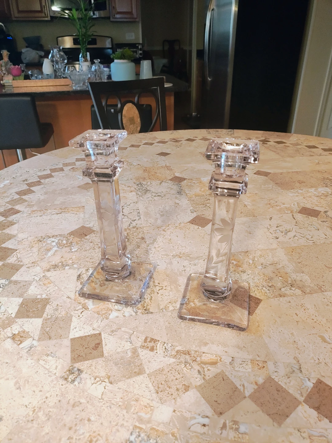 Pair of Crystal Candlesticks