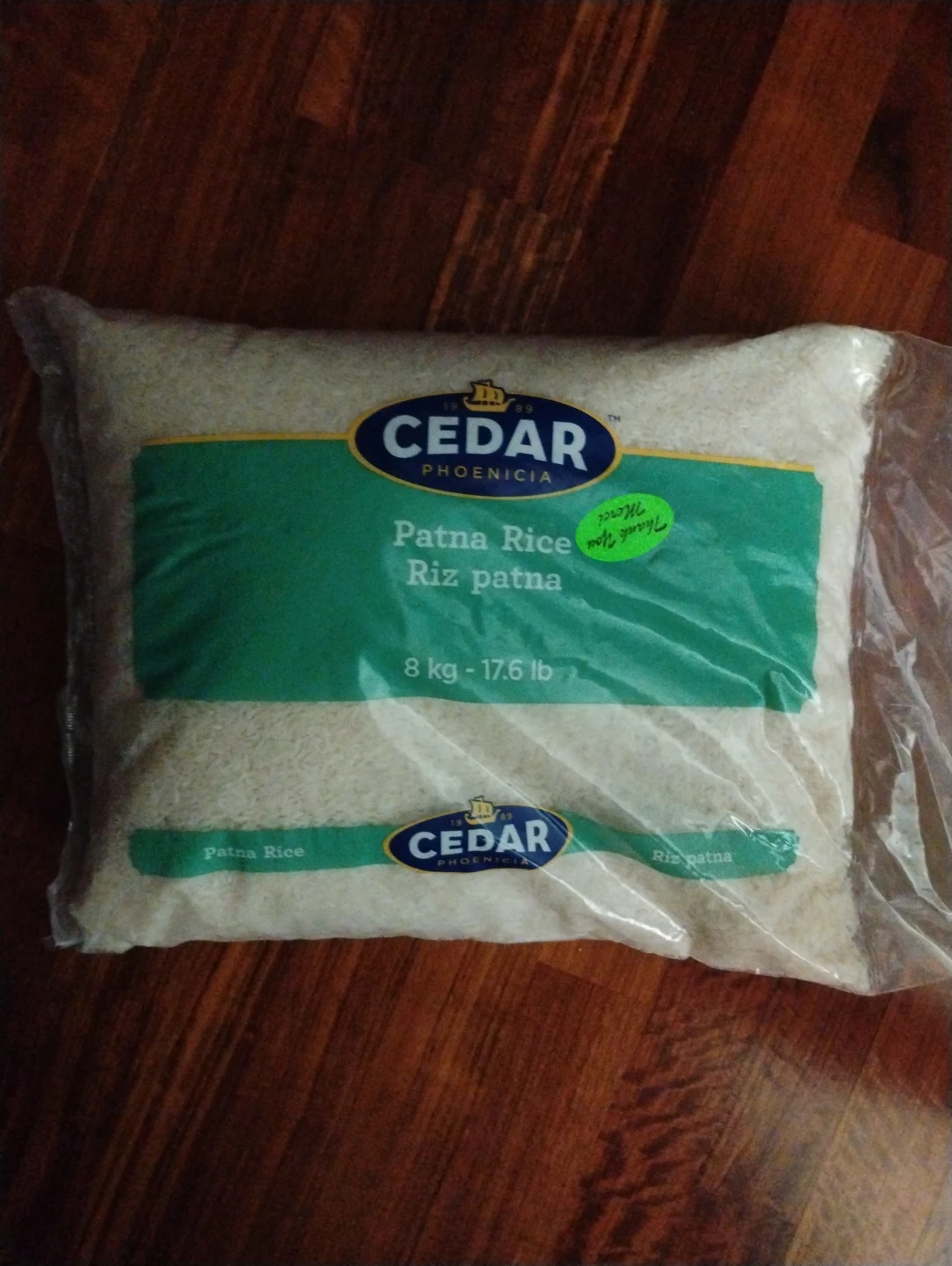 Cedar Patna Rice 8 kg