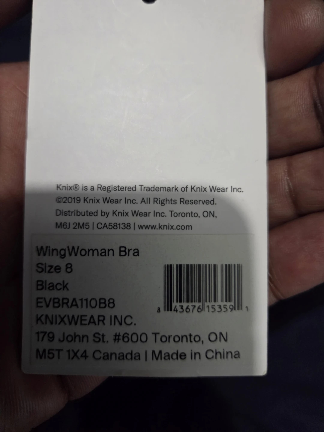Knix WingWoman Bra - Black, Size 8 - photo 2