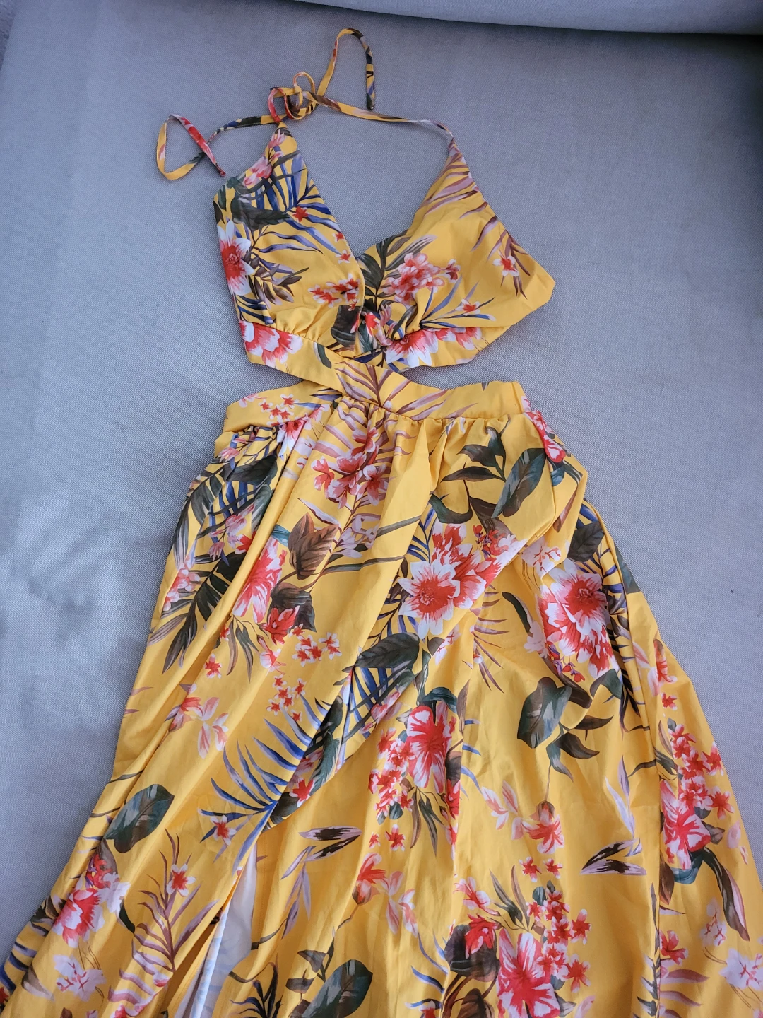 Yellow Floral Maxi Dress - photo 2