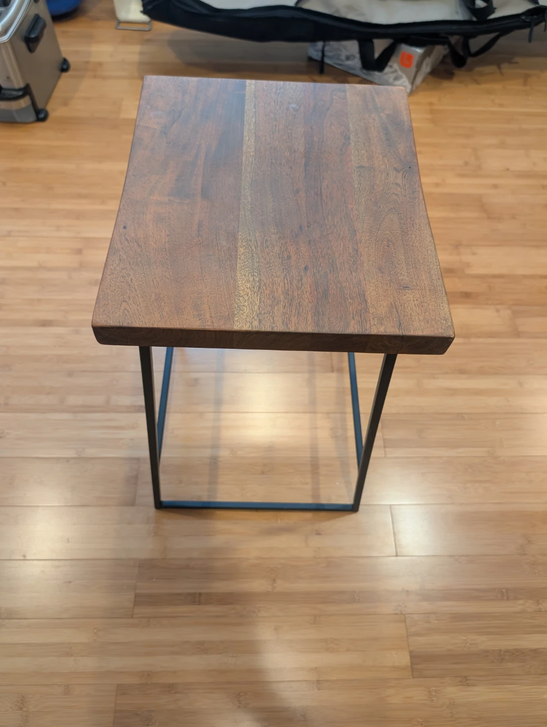 Wooden and Metal Side Table