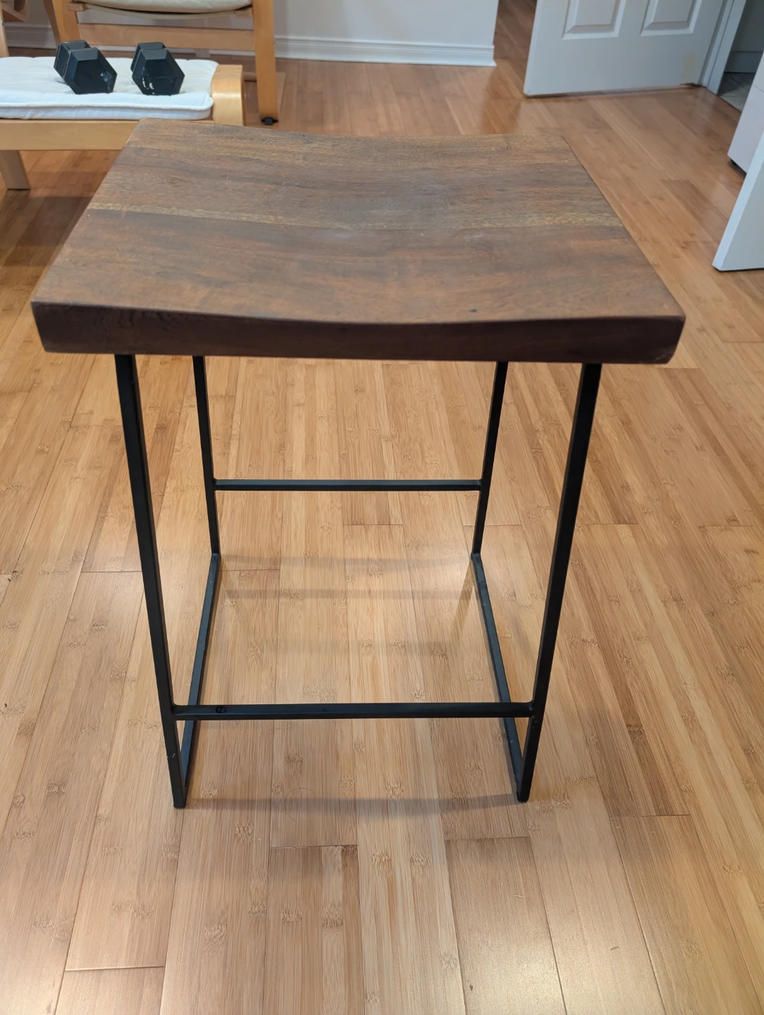 Wooden and Metal Side Table - photo 2