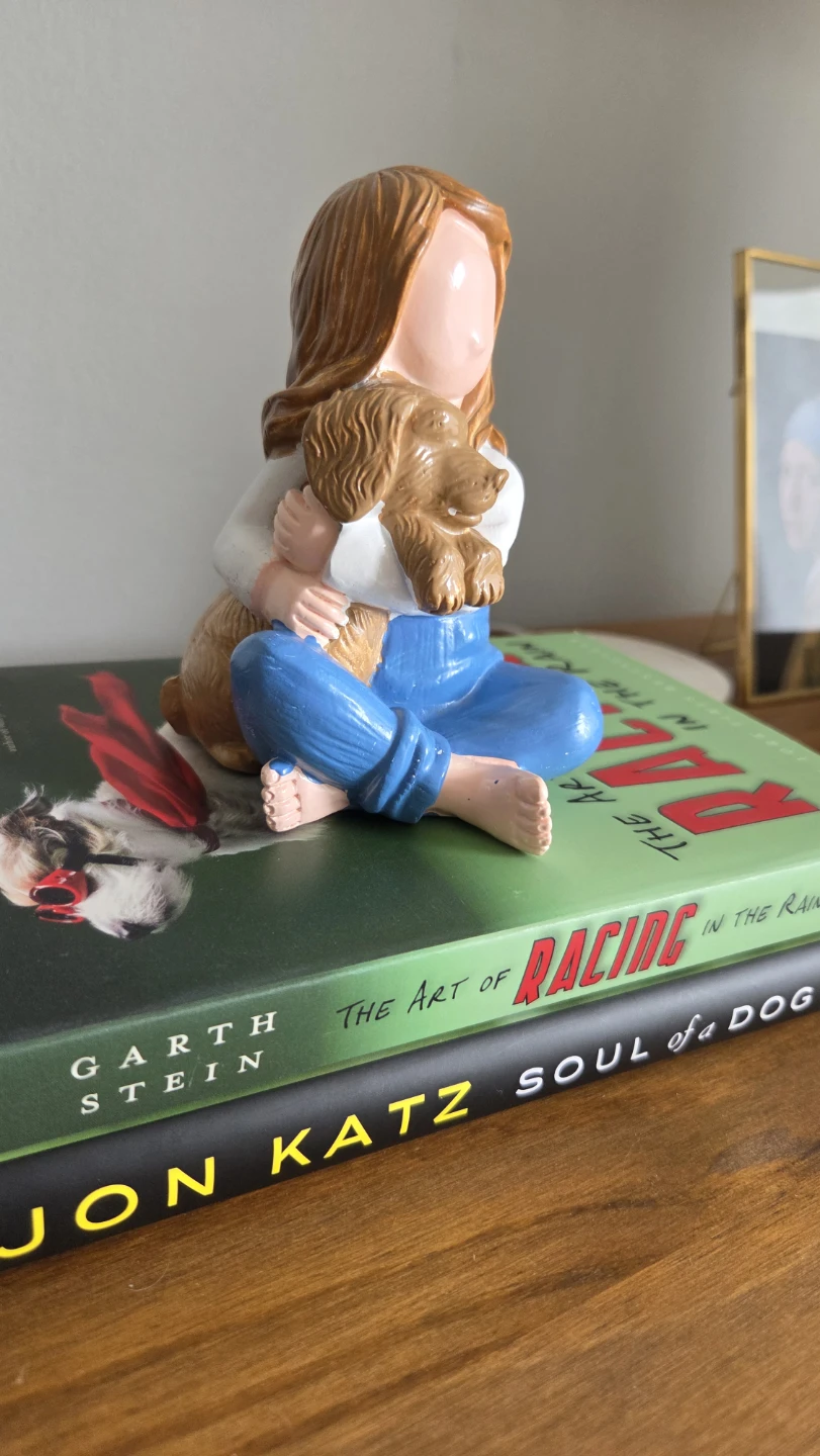 Dog & Girl Figurines – Resin Statue Sculture Various Styles *new - photo 2