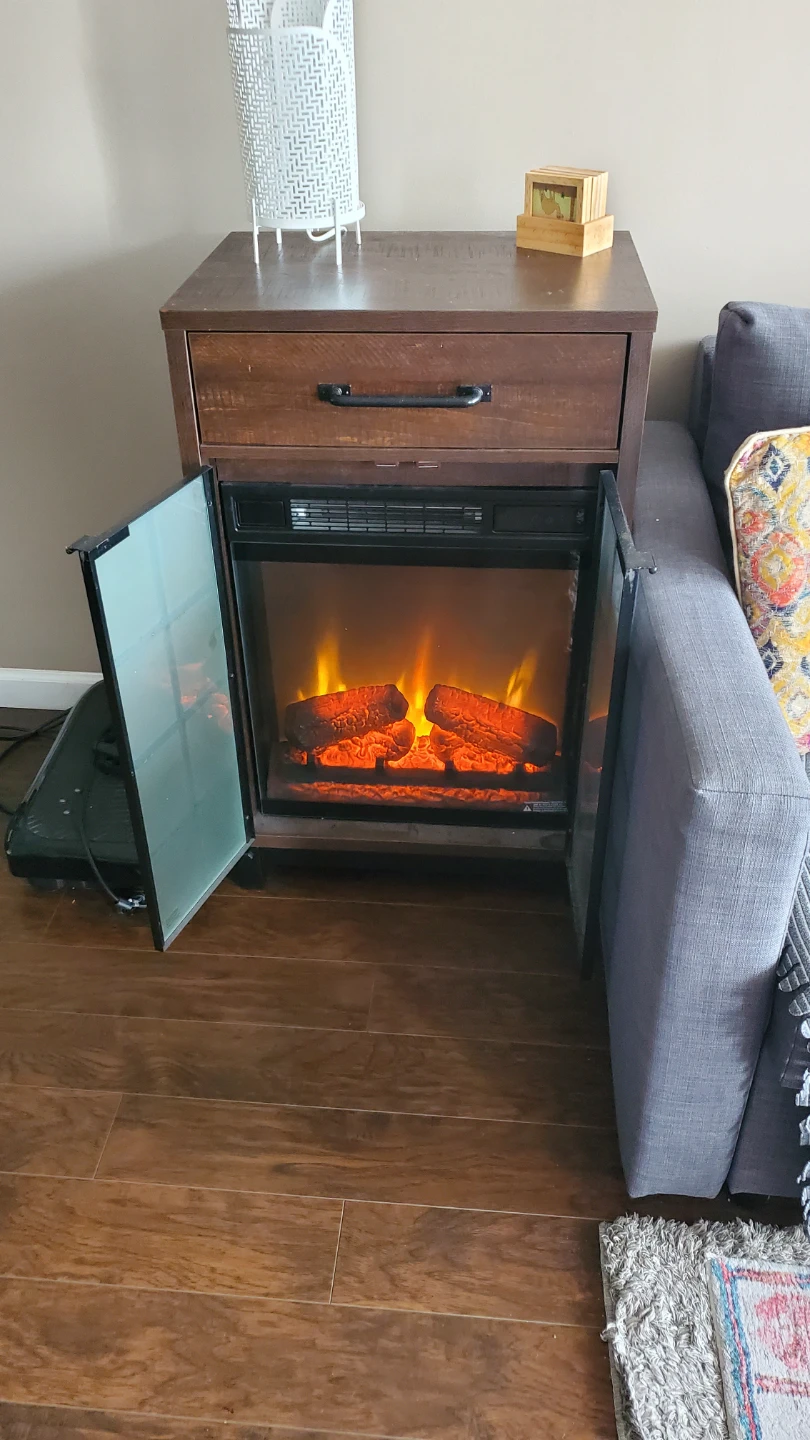 3 in 1 Bar Cabinet, Heater & Fireplace - photo 3