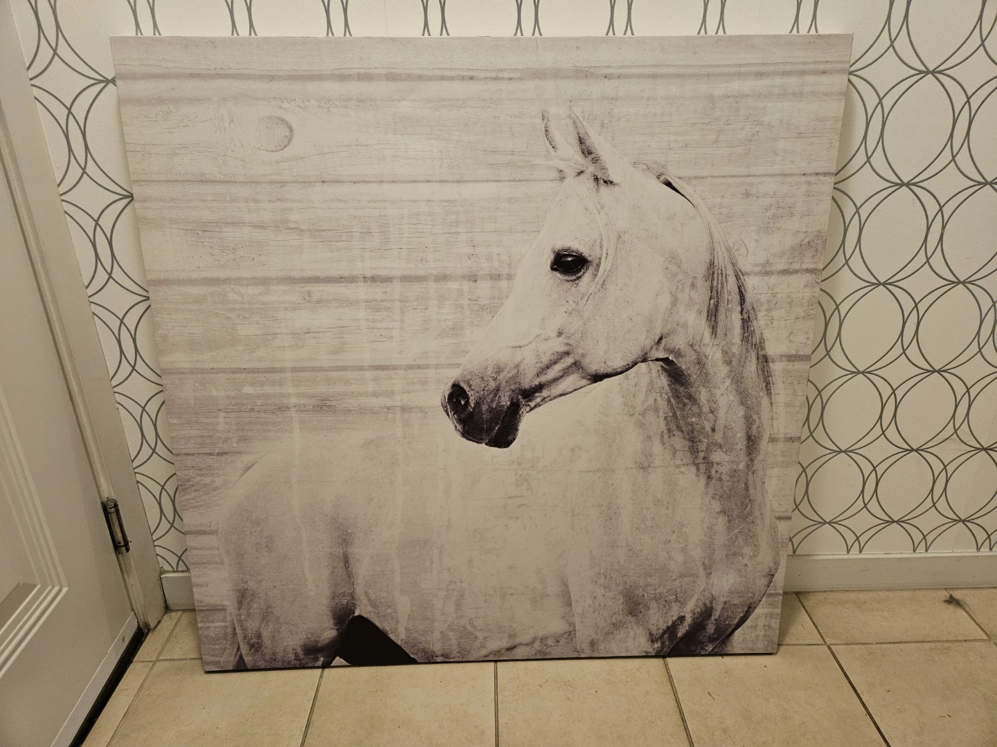 Large canvas horse print