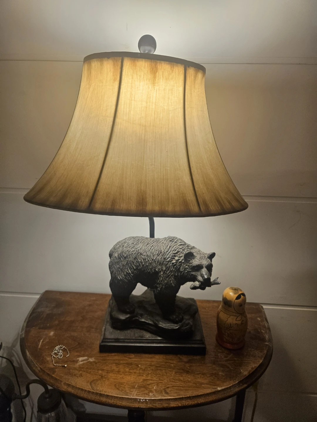 Bear with Fish Lamp