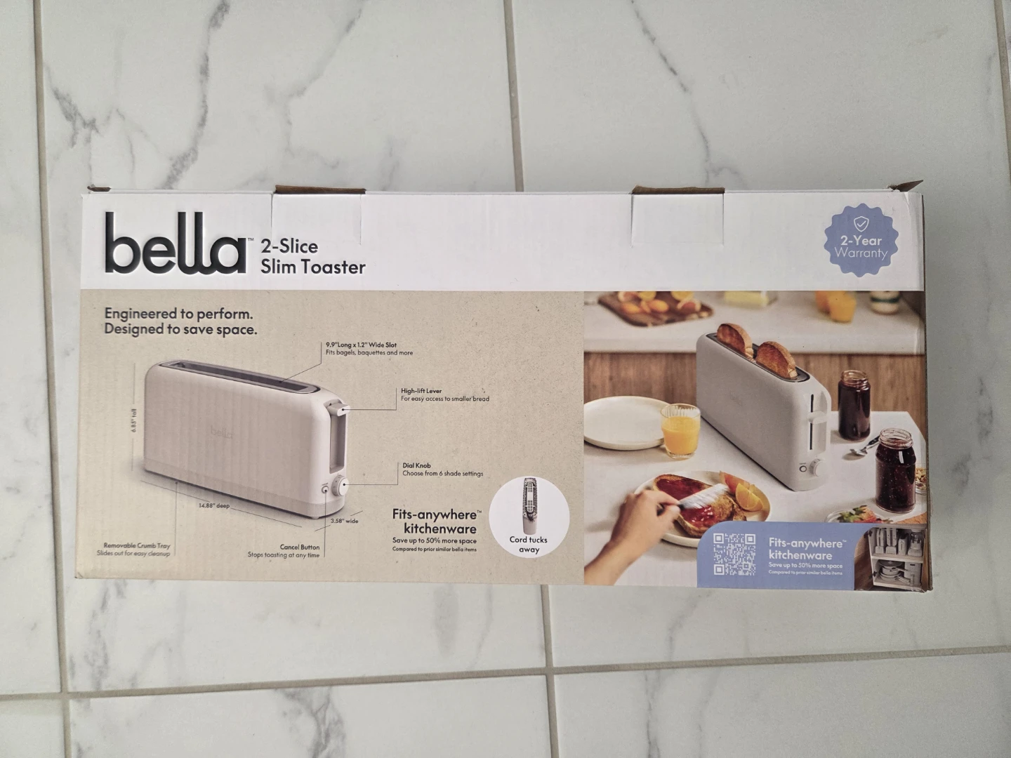 NEW BELLA 2 Slice Slim Toaster - photo 2