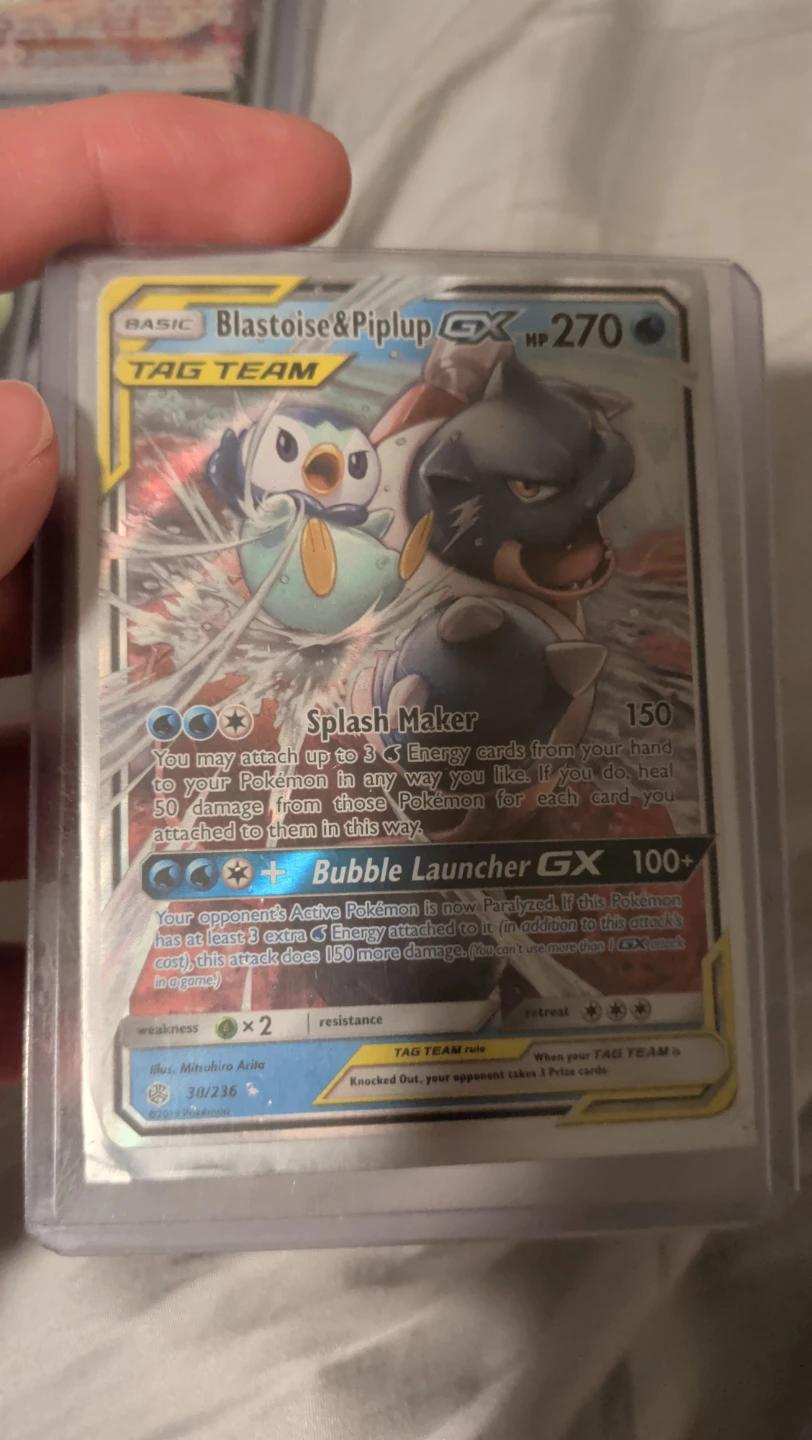 Pokémon Blastoise & Piplup GX TAG TEAM 38/236