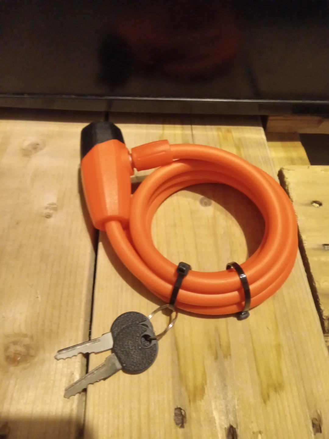 Orange Cable Lock with 2 Keys