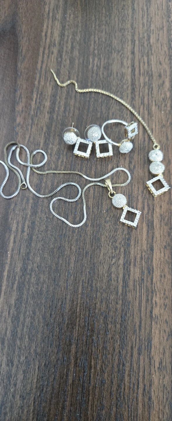 Jewelry Set with Pendant, Earrings, and Ring - photo 2