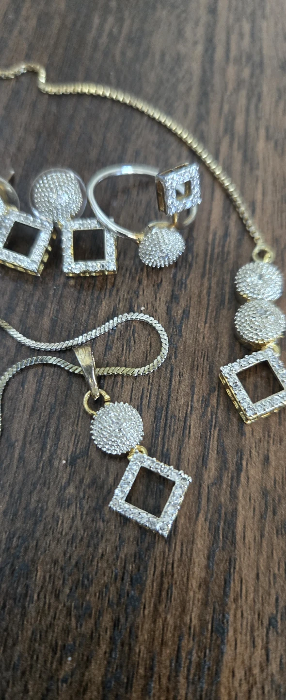 Jewelry Set with Pendant, Earrings, and Ring - photo 3