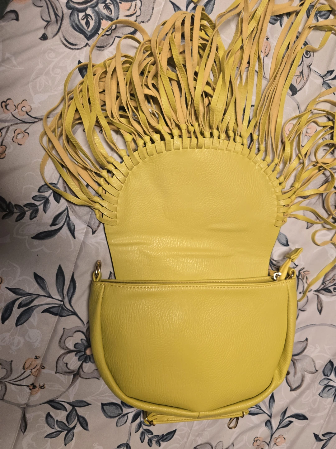 Yellow Fringed Crossbody Bag - photo 3