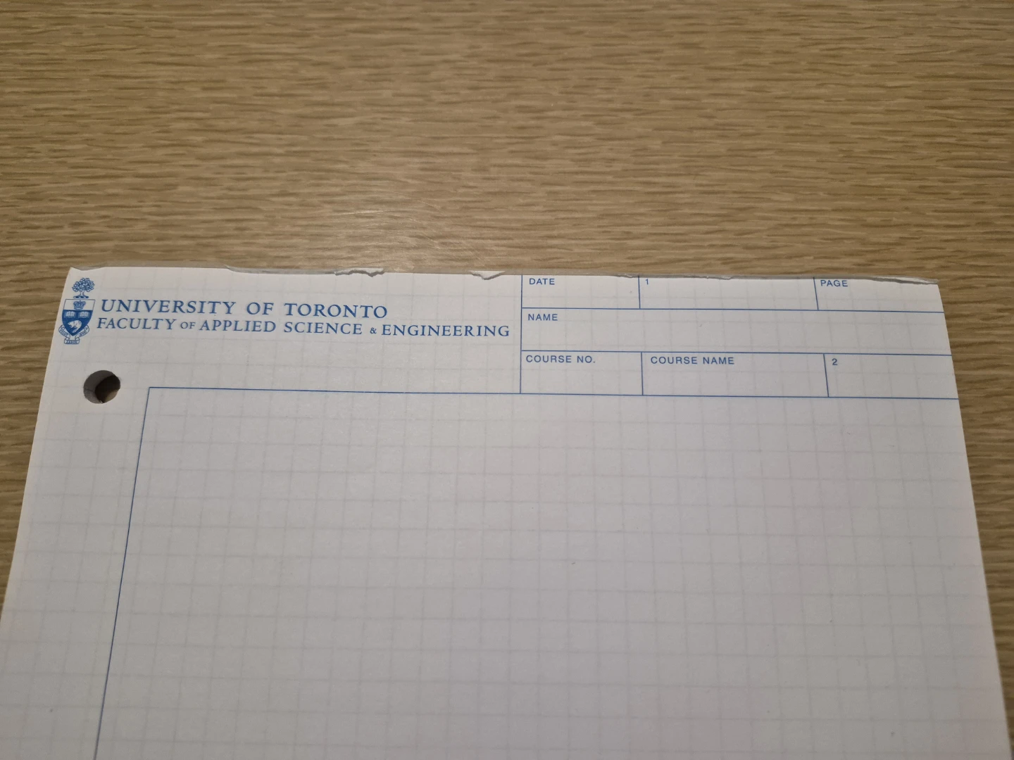 University of Toronto Engineering Grid Paper Notepad - photo 2