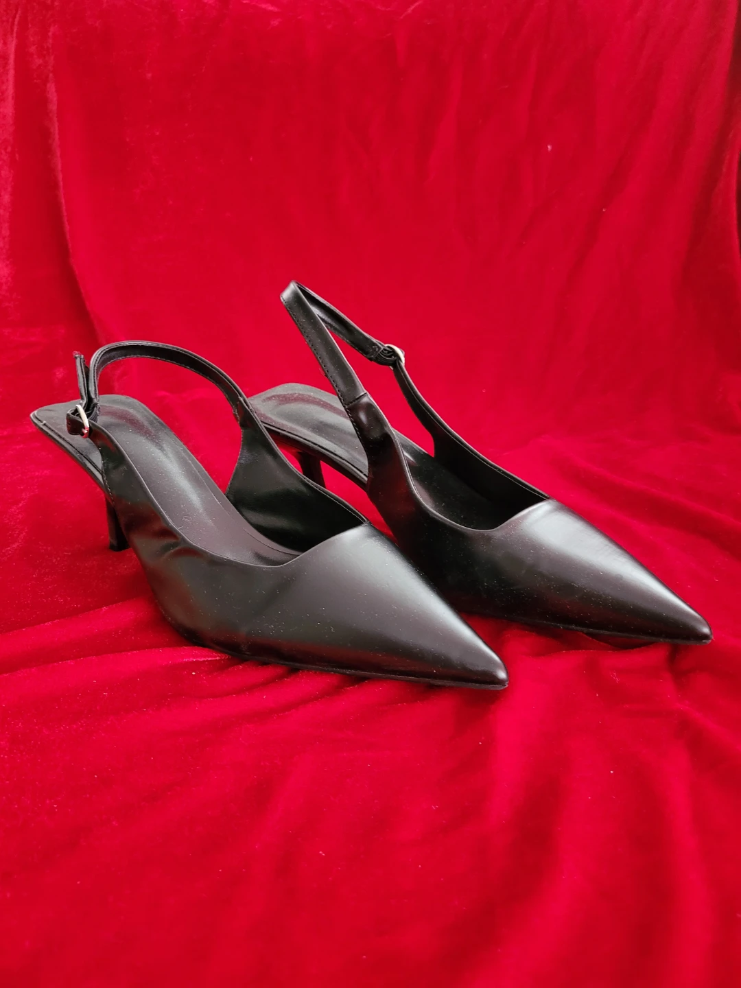 Black Slingback Heels - photo 2