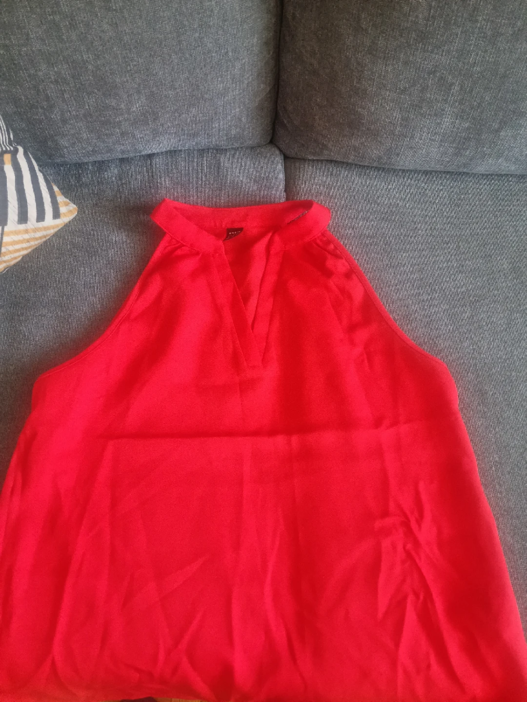Red halter top
