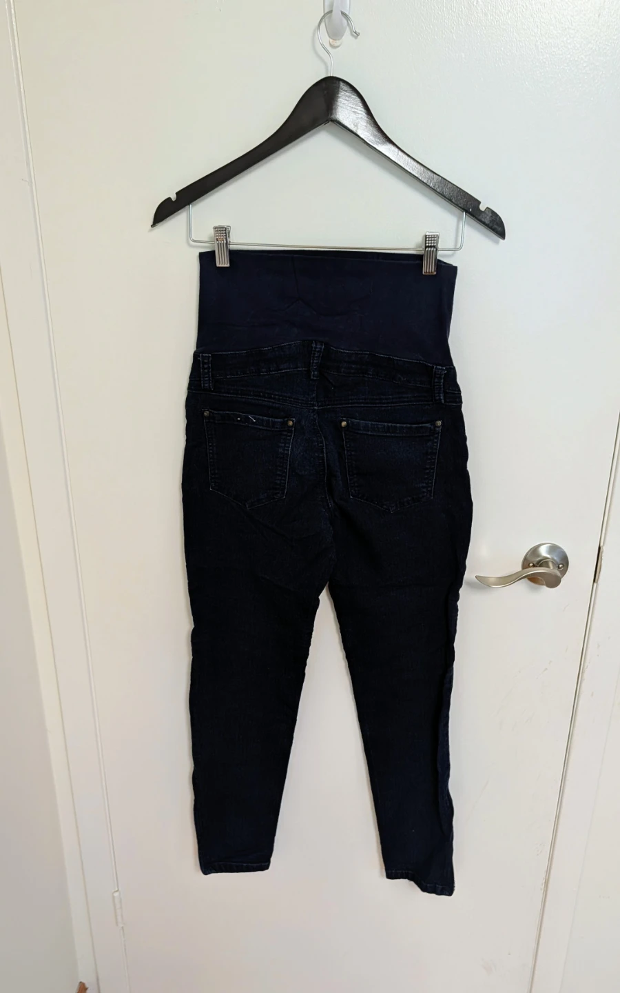 Thyme Maternity Jeans Dark Wash Moto Style - Size X- Small - photo 2