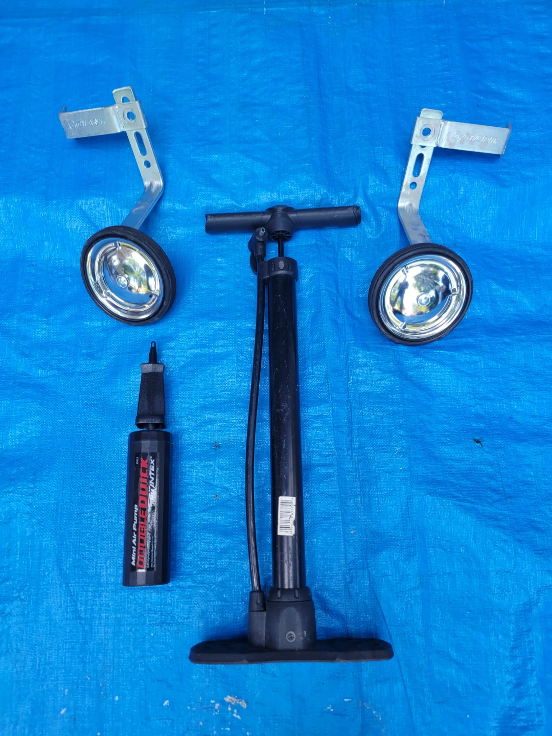 Bike Training Wheels and Air Pump-$5 each