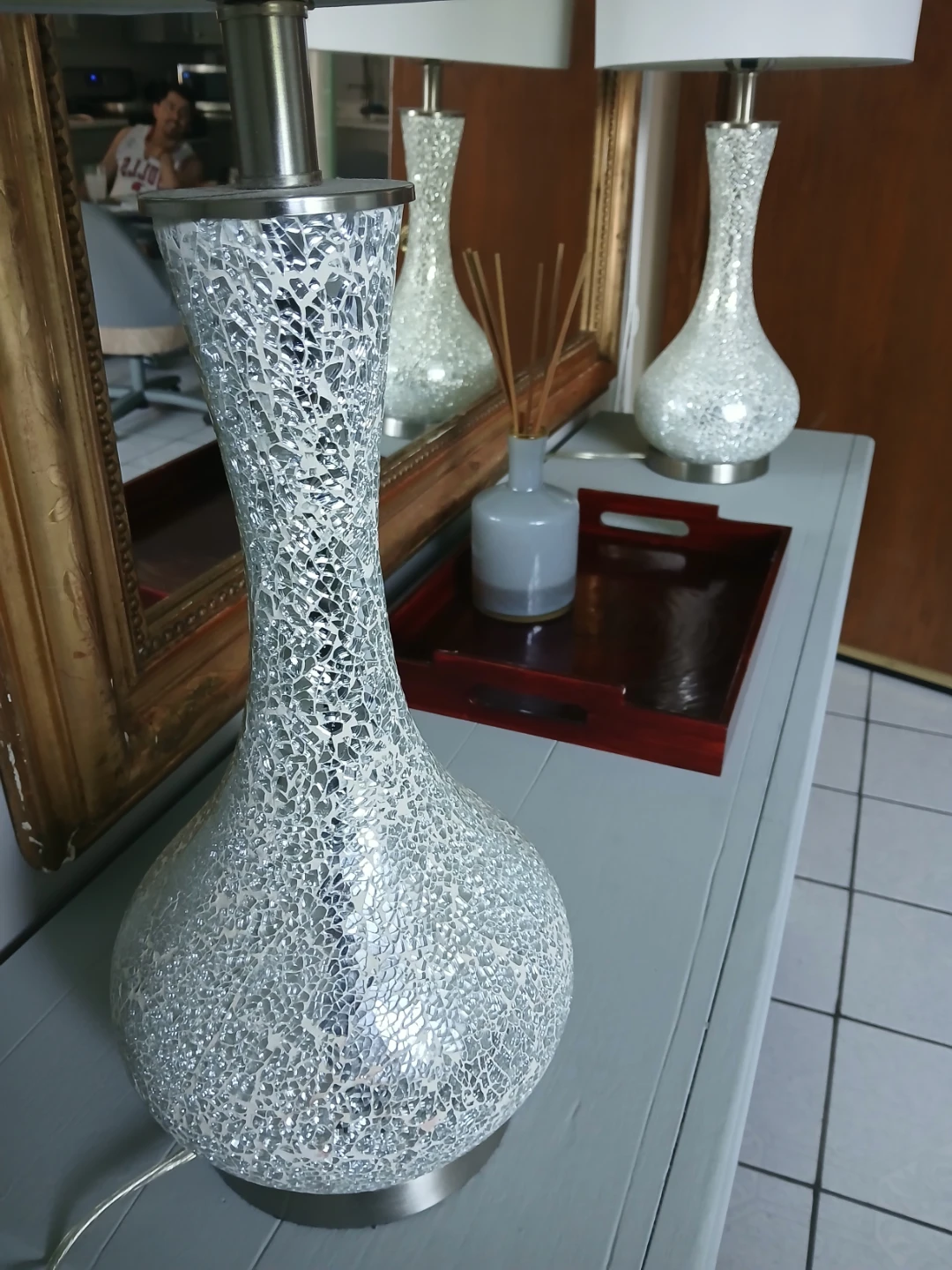 Mirror Mosaic Table Lamp set of two - photo 5