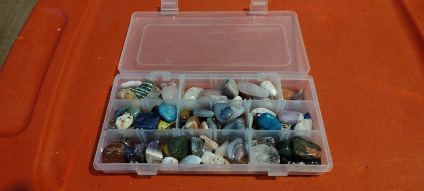 Assorted Tumbled Stones in Storage Box - photo 2