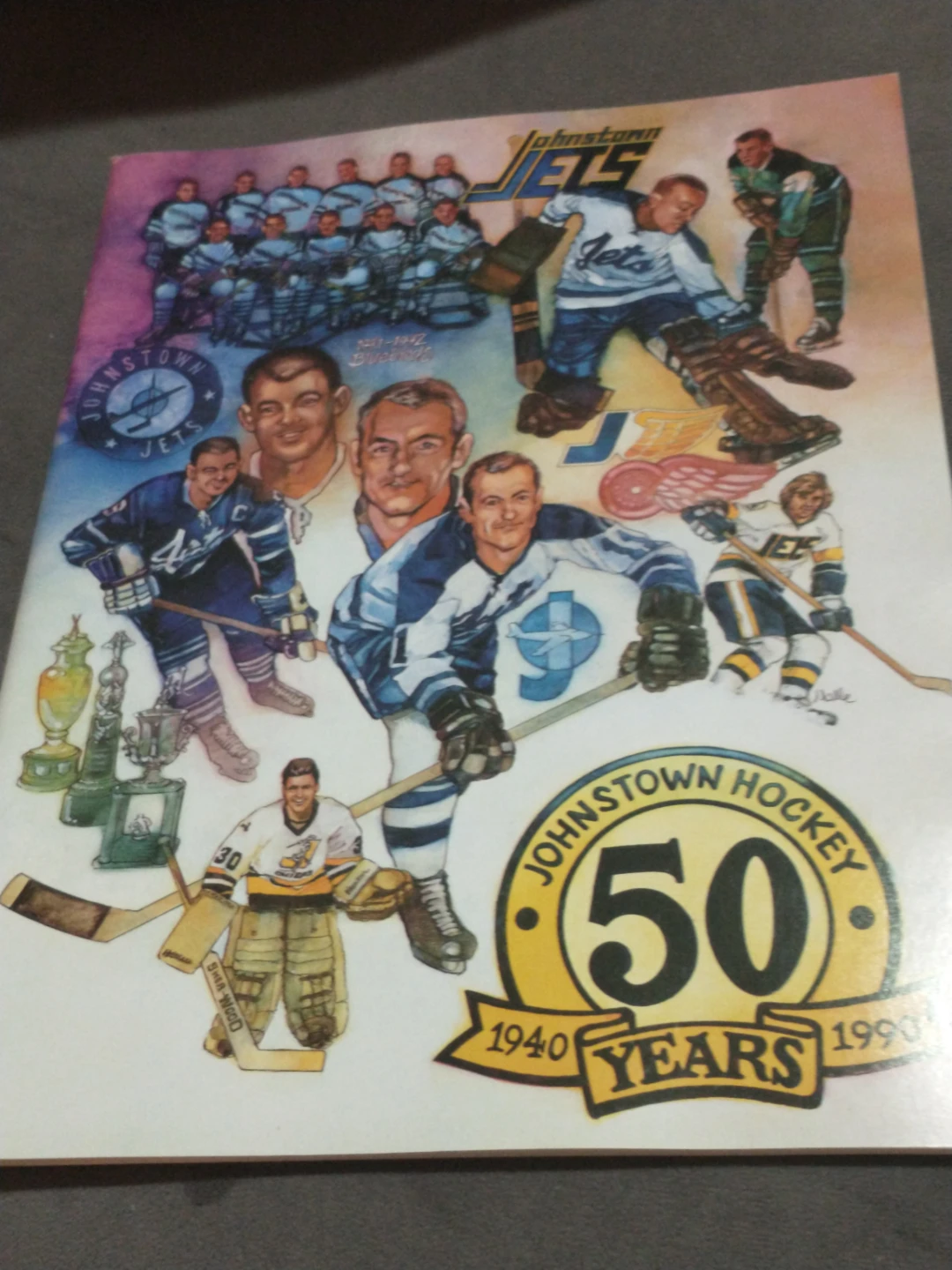 1990-1991 ECHL Johnstown Jets 50th Anniversary Playoff Program