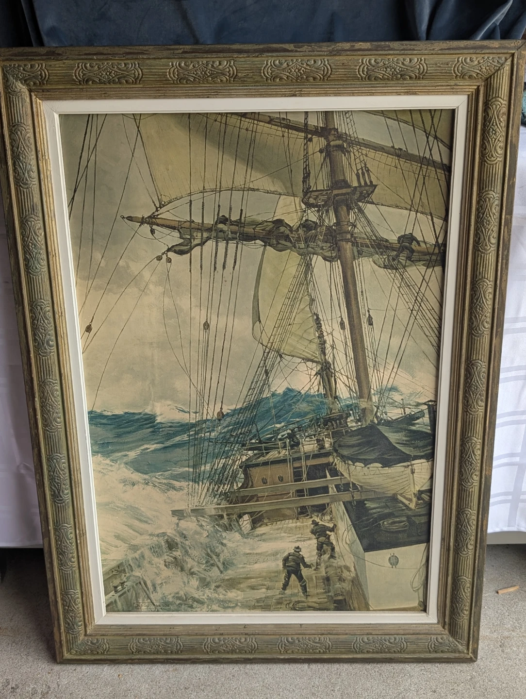 Montague Dawson Framed Print of a Ship