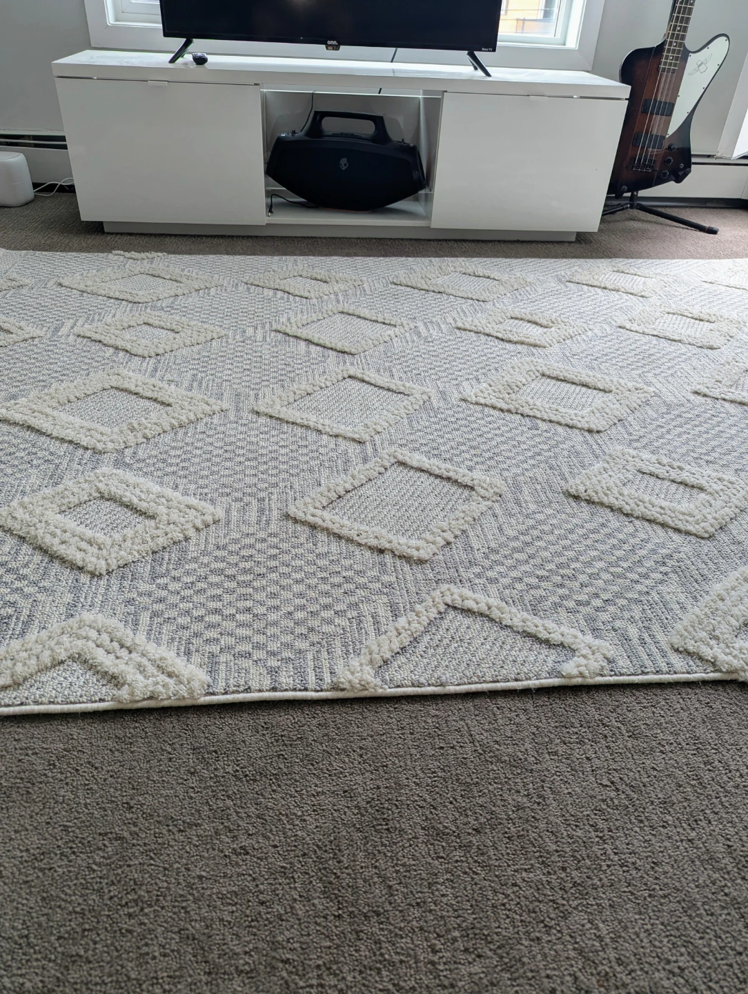 Textured Geometric Area Rug