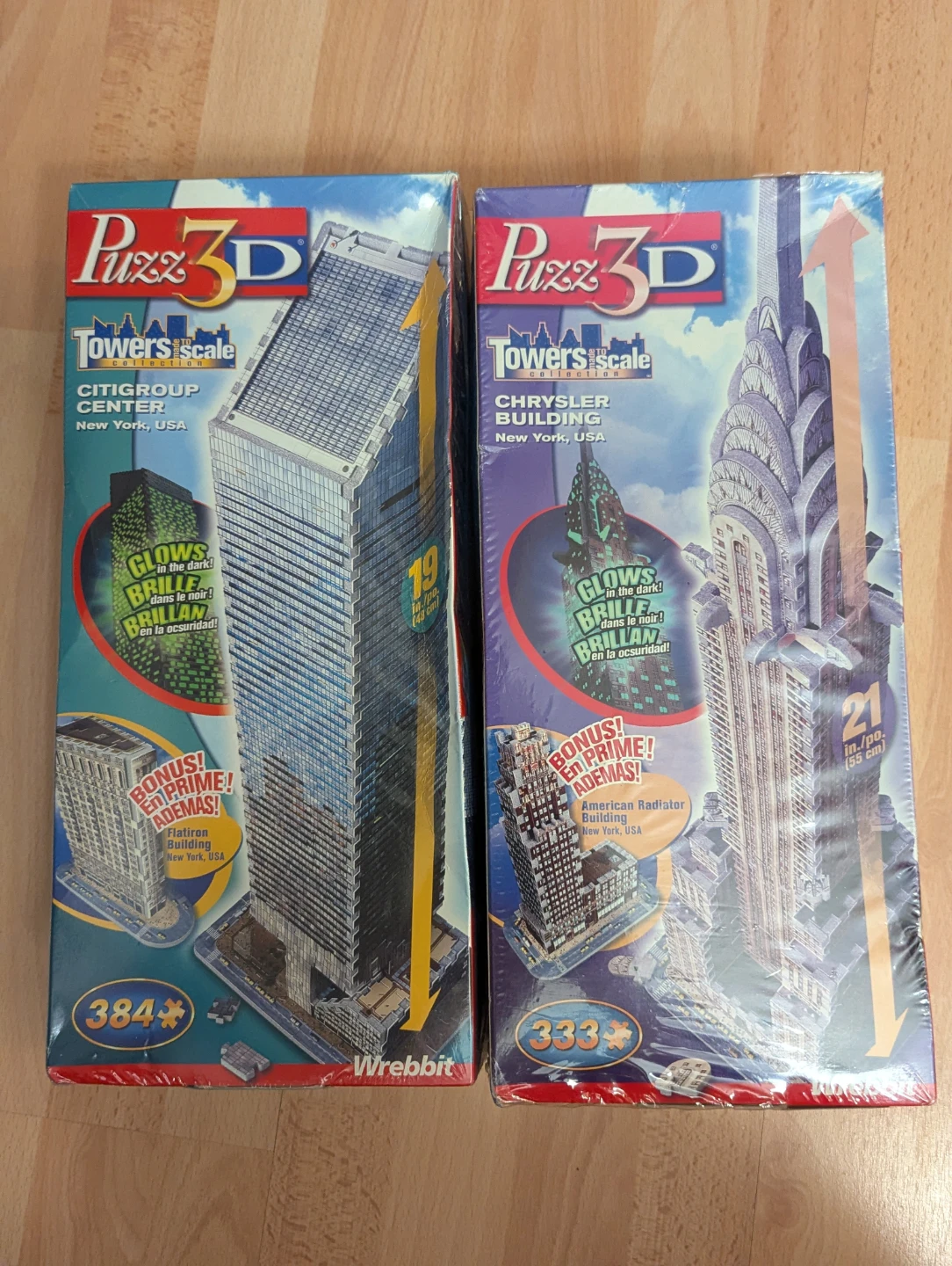 $75 ea - Retired Sealed set of two Wrebbit architecture puzzles