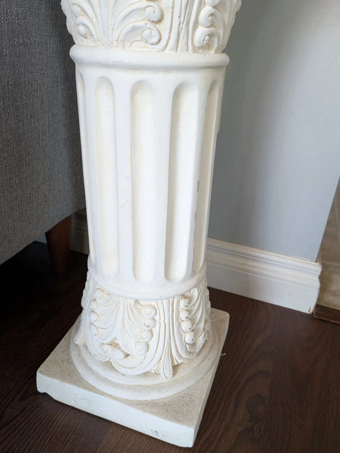 Beautiful Vintage Classical Plaster Pedestal Column - photo 3