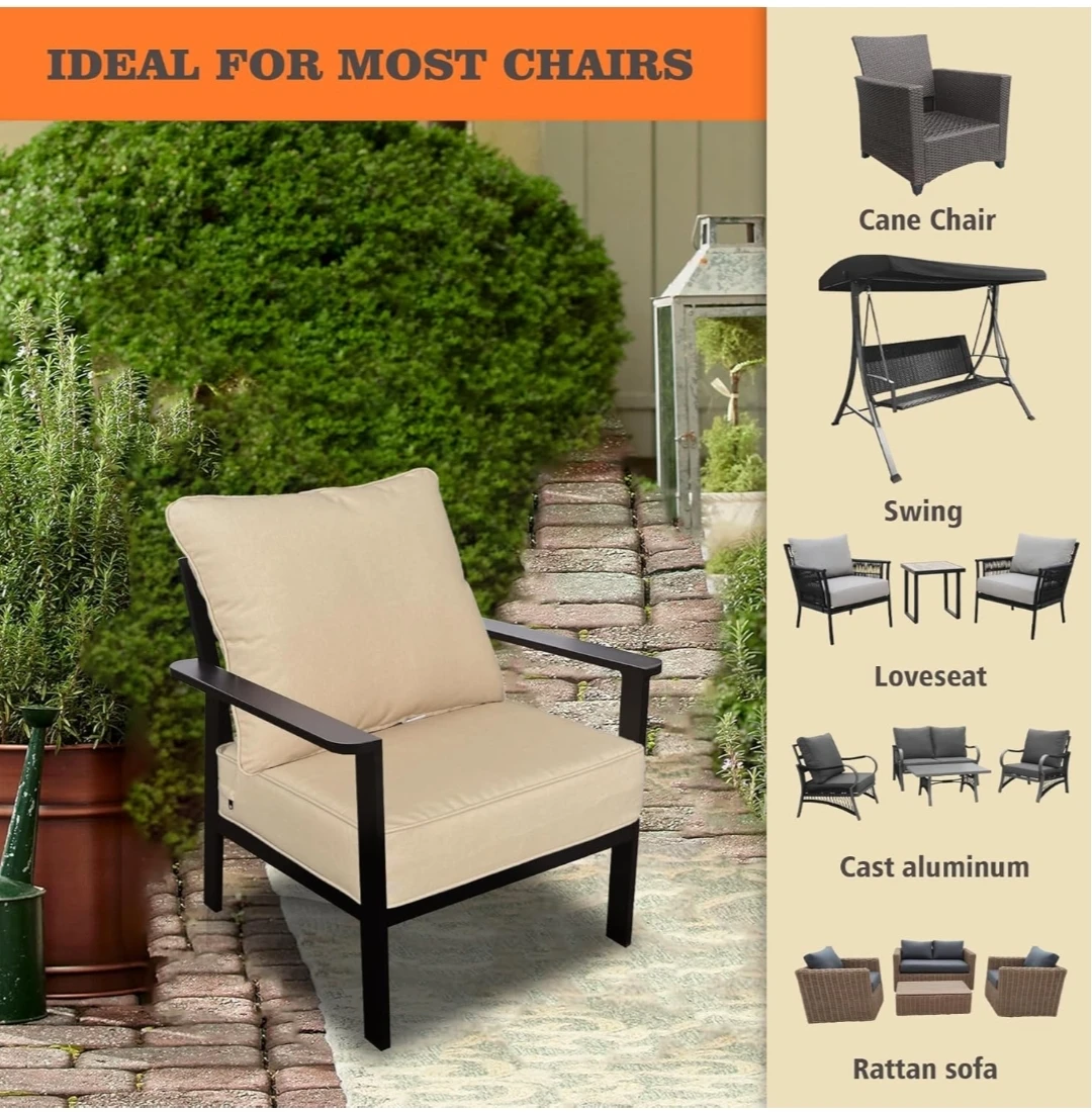 New Outdoor Chair Cushions (Set of 2)