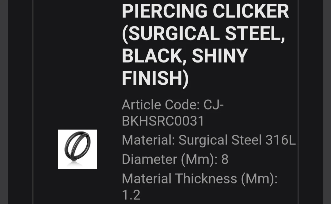 Piercing Clickers - Rose Gold & Black✨️💎 - photo 4