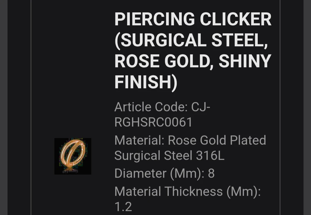 Piercing Clickers - Rose Gold & Black✨️💎 - photo 5