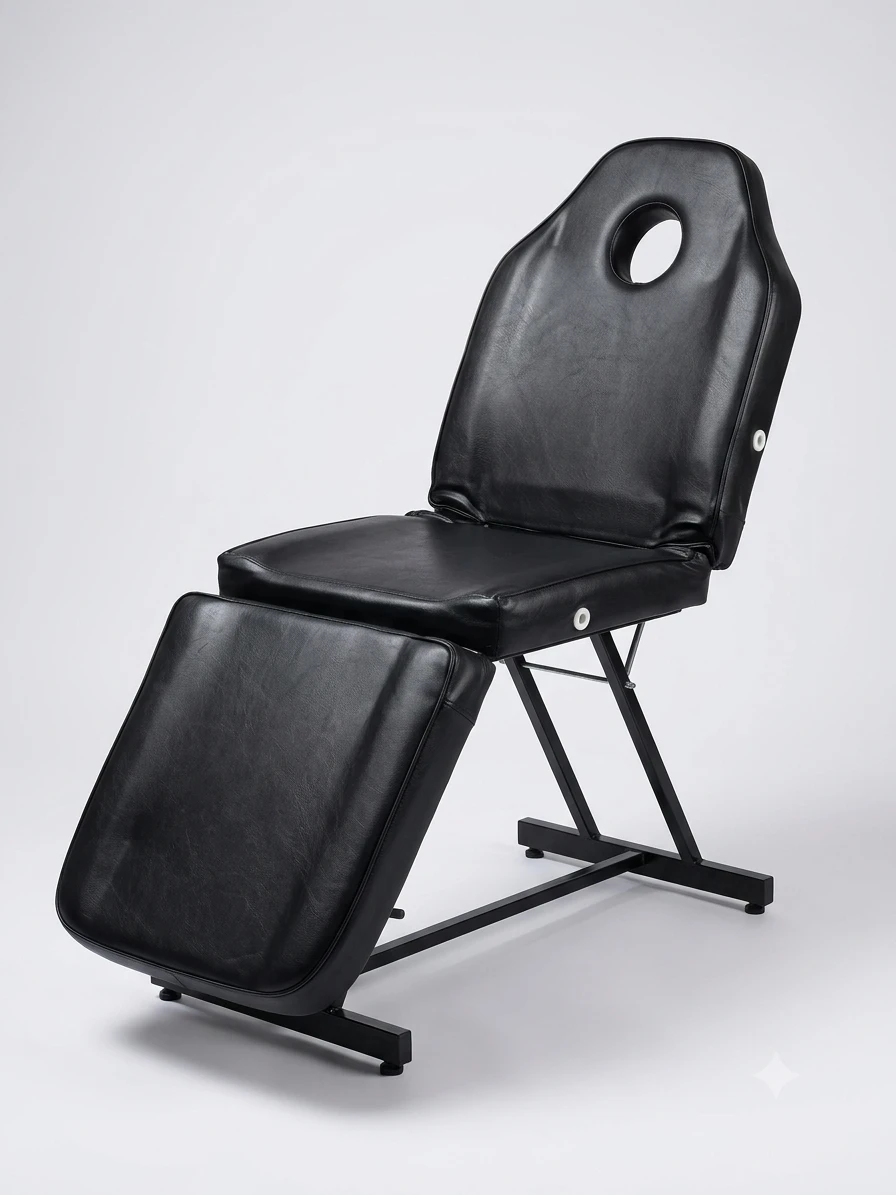 Black Massage Table with Face Cradle