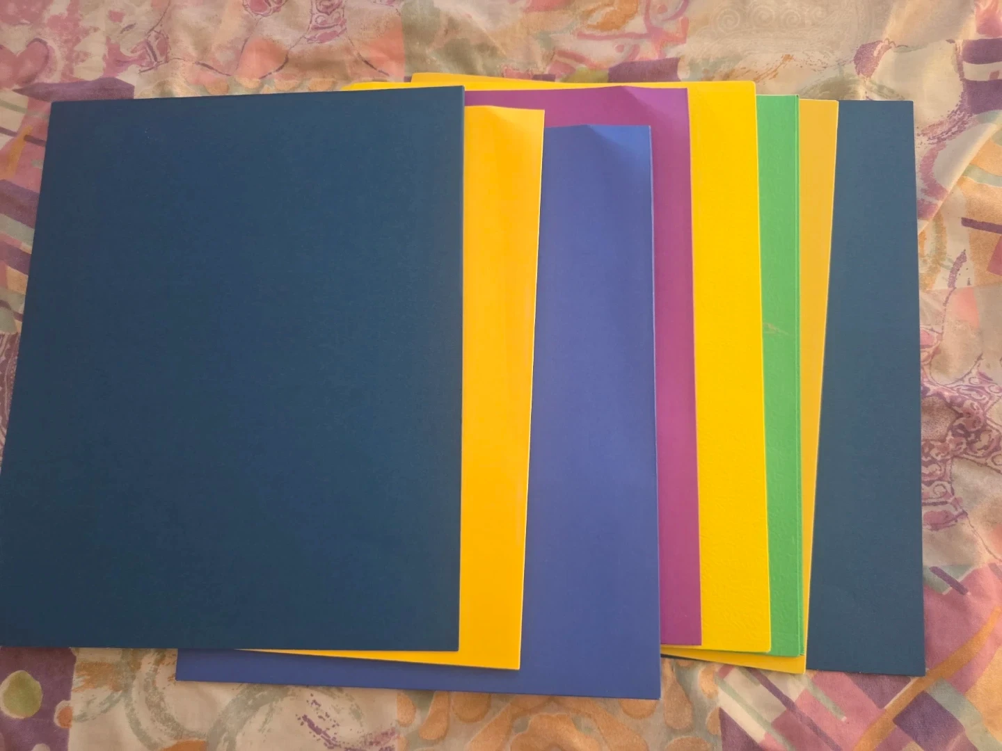 8 Assorted Color Folders