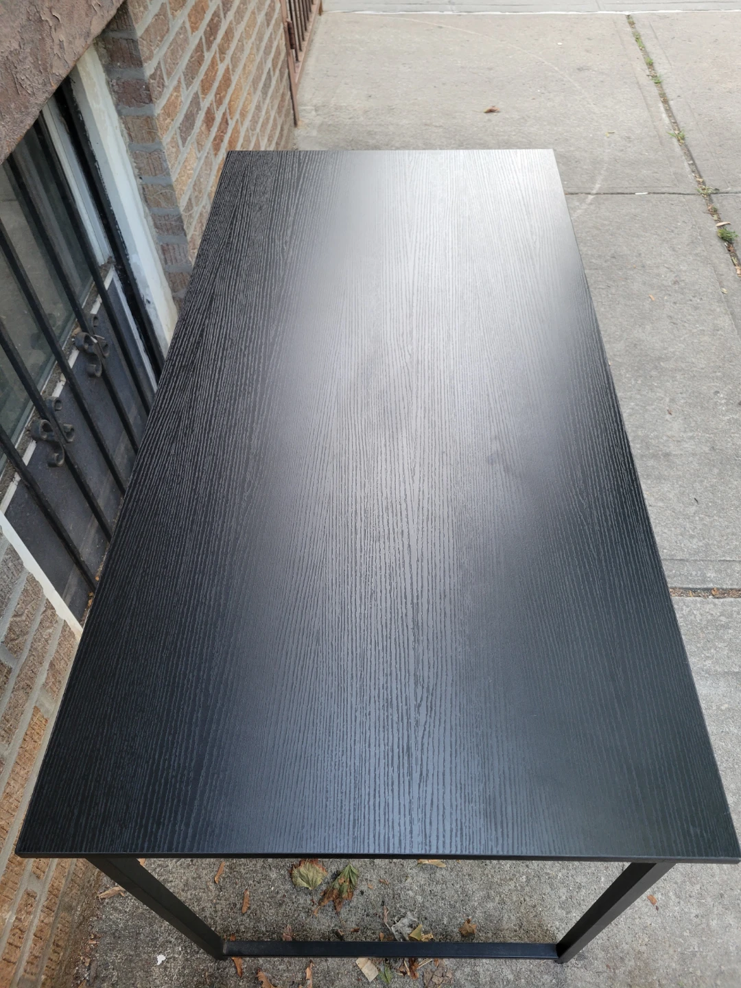 Black Desk with Metal Frame. Like new - photo 3