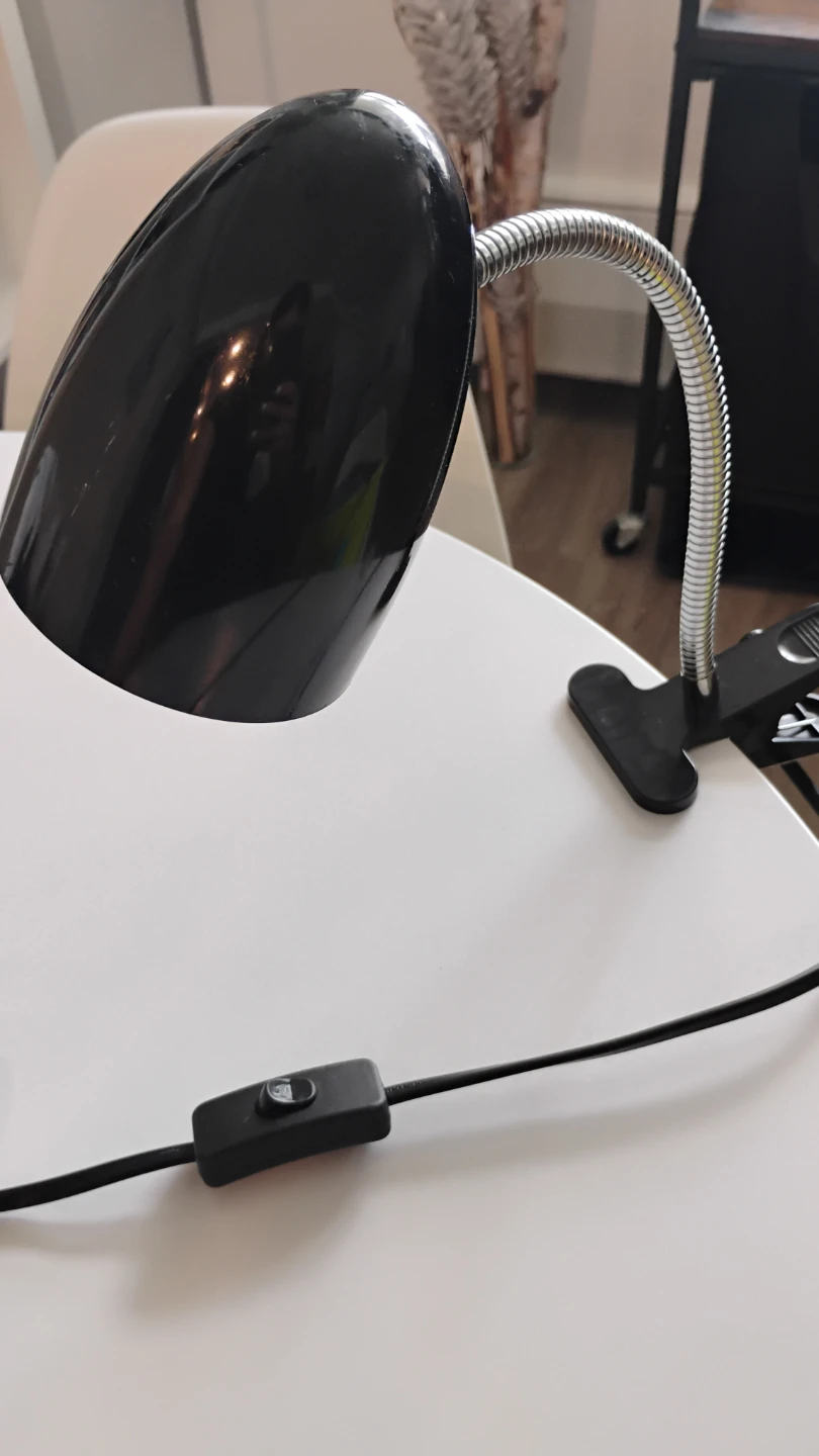 Black Clip-On Gooseneck Lamp - photo 2
