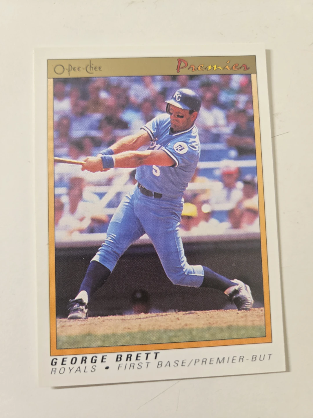 1991 O-Pee-Chee Premier George Brett Baseball Card