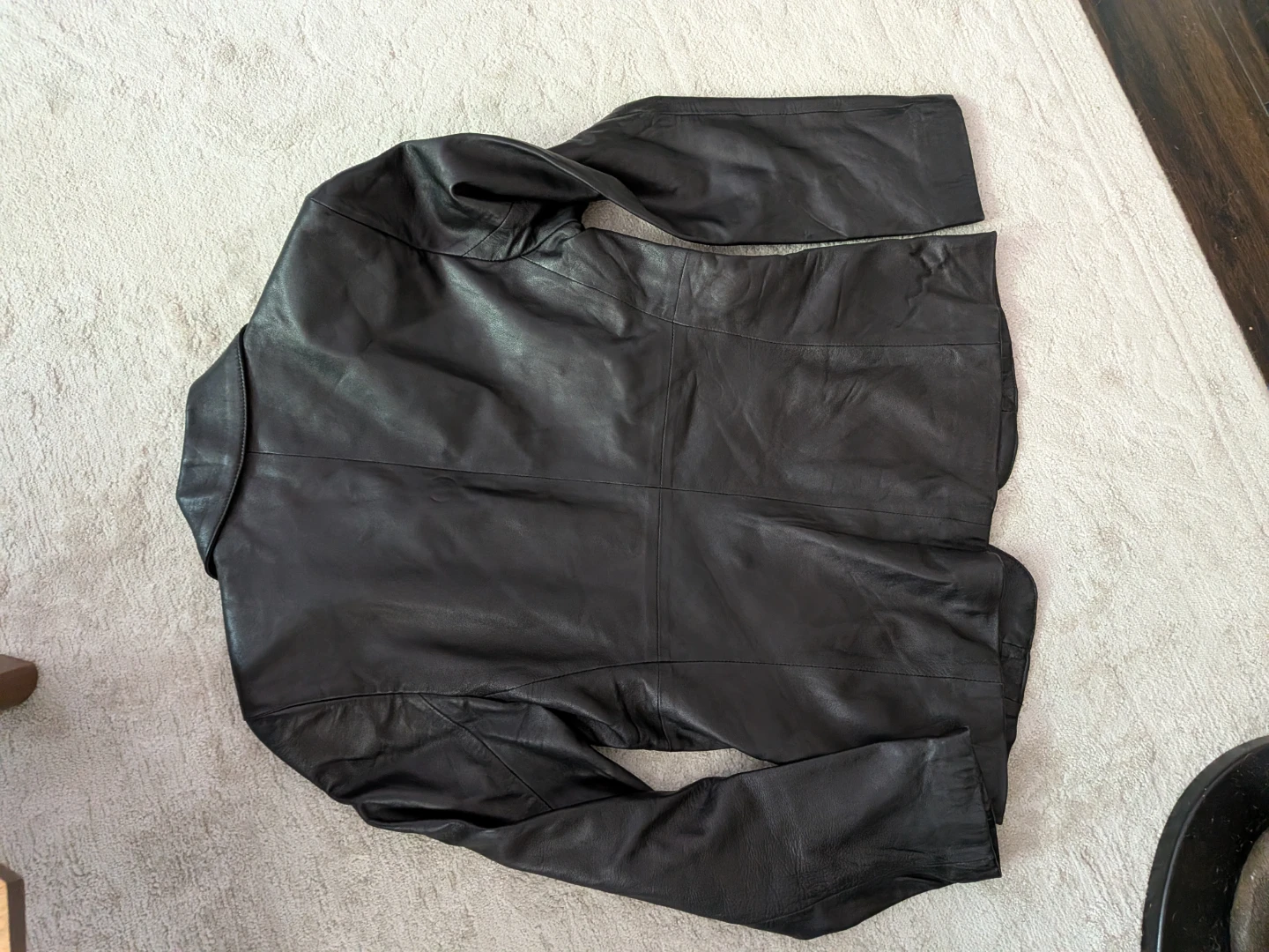 United Colors of Benetton Black Leather Blazer Jacket - photo 4