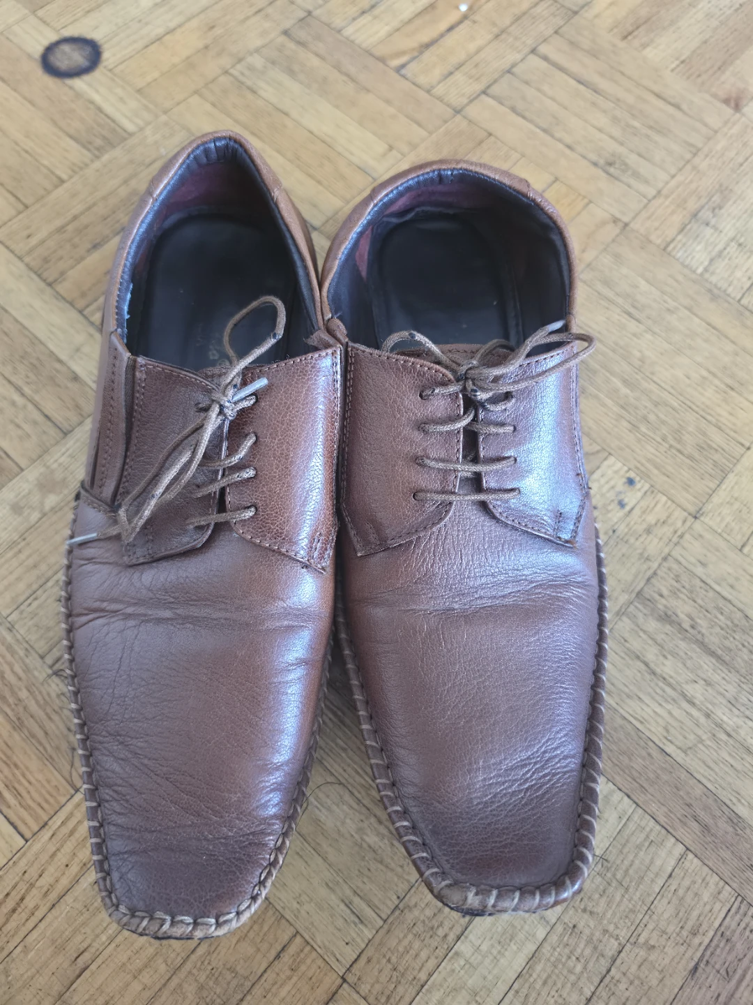 Brown Leather Dress Shoes - Size 42