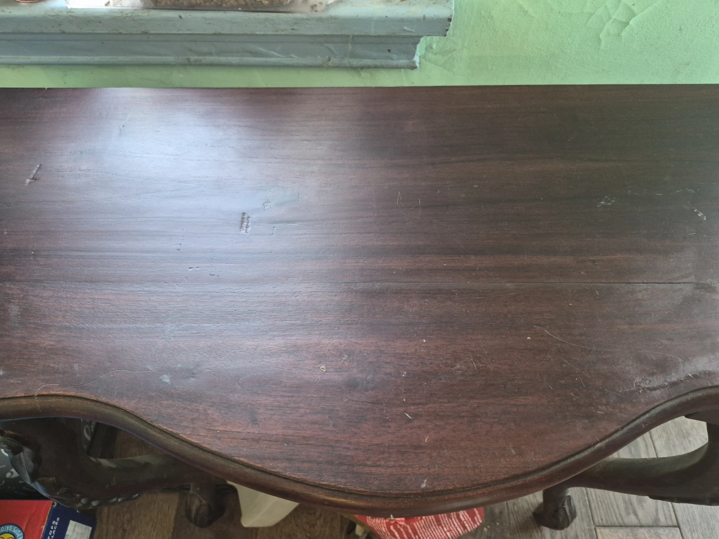 Carved Wood Console Table