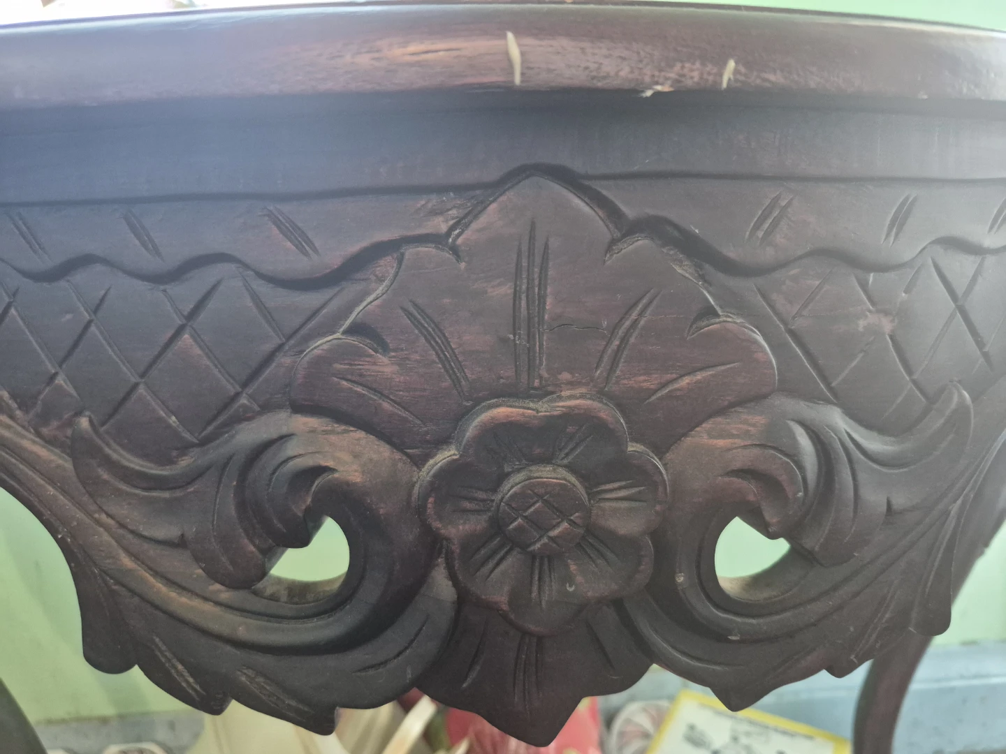 Carved Wood Console Table - photo 2
