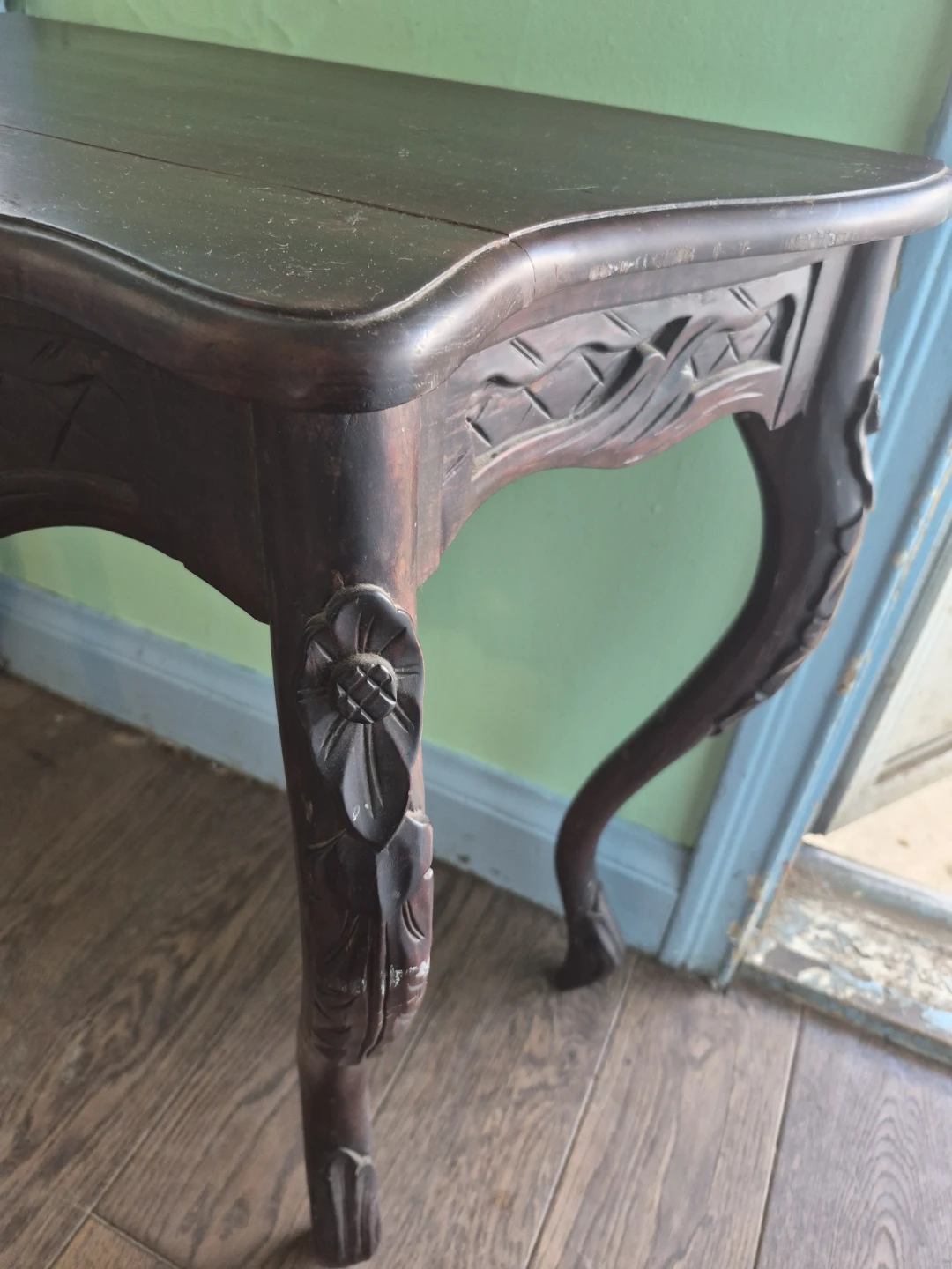 Carved Wood Console Table - photo 4