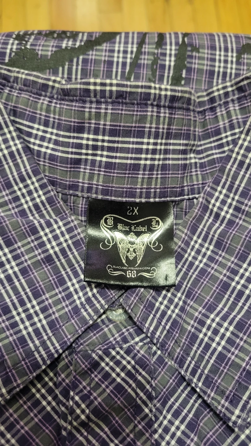 Blue Label Short Sleeve Plaid Button Up Shirt 2X - photo 2