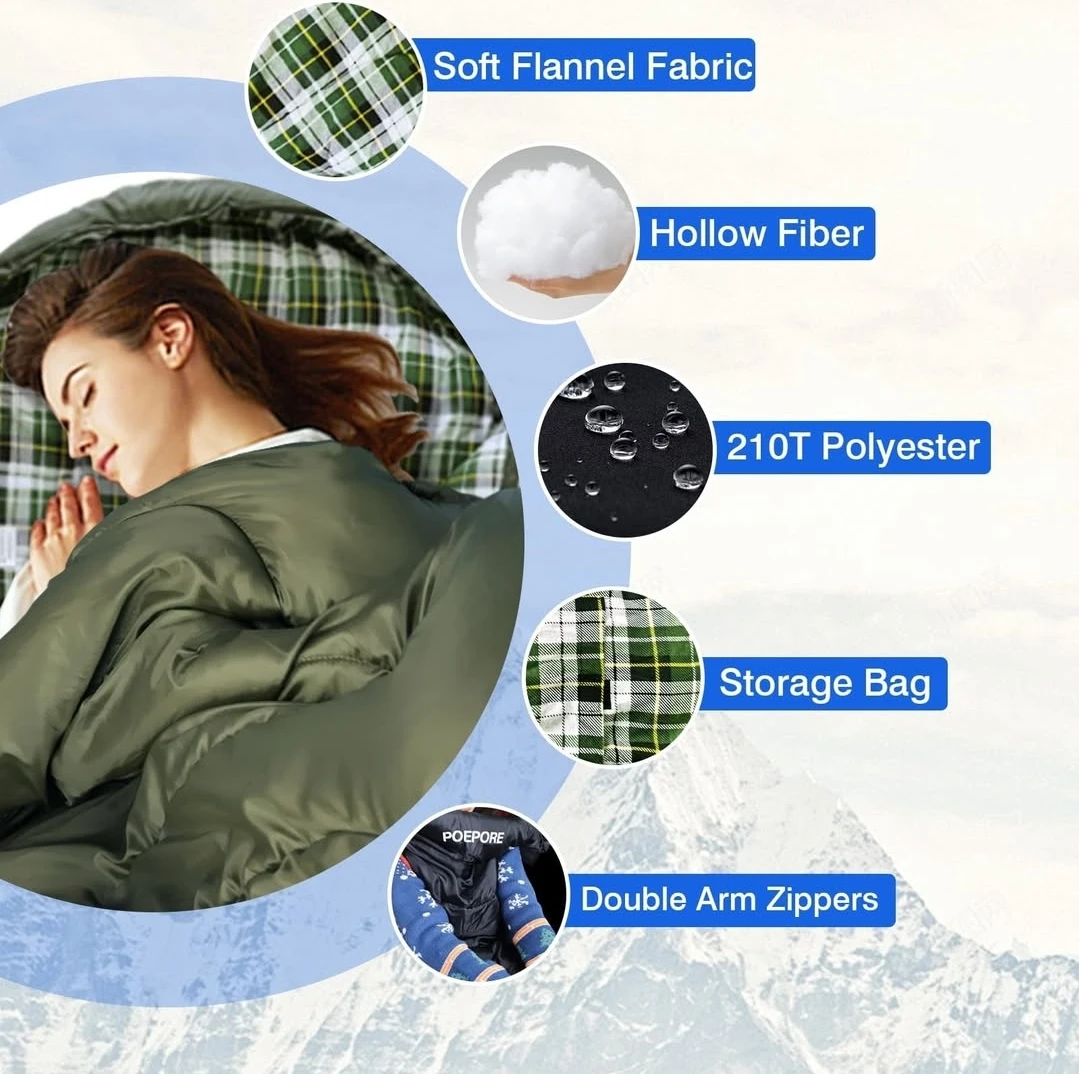 PoePore Sleeping Bag - olive green - photo 3