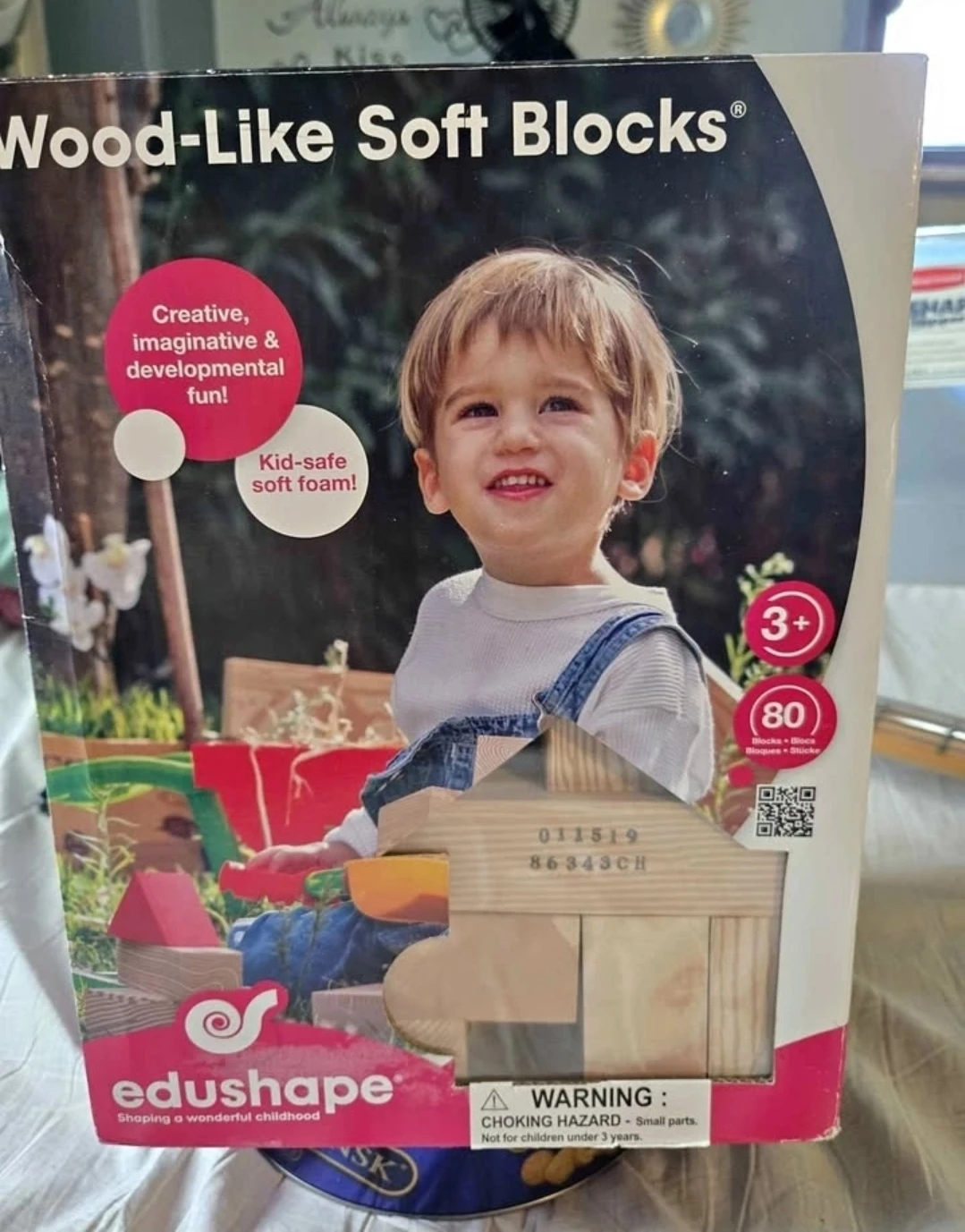 ✨ BRAND NEW IN BOX: Edushape Wood-Like Soft Blocks - 80-Piece