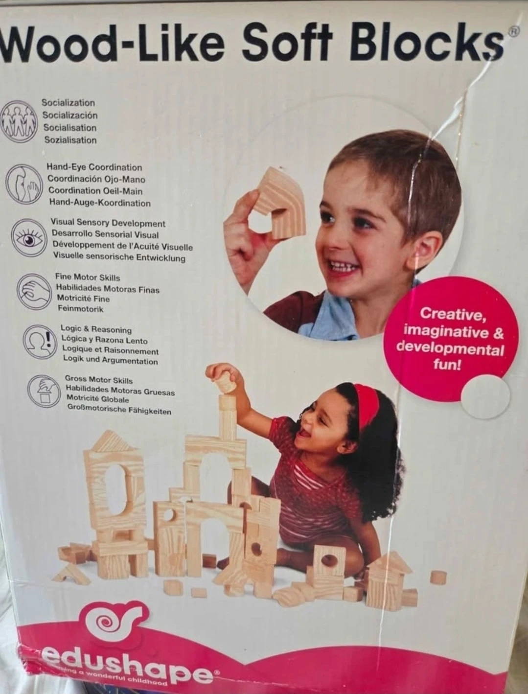 ✨ BRAND NEW IN BOX: Edushape Wood-Like Soft Blocks - 80-Piece - photo 2