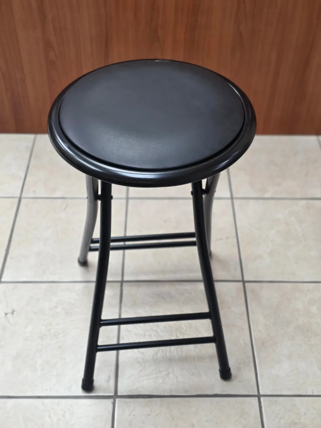 Black Folding Stool