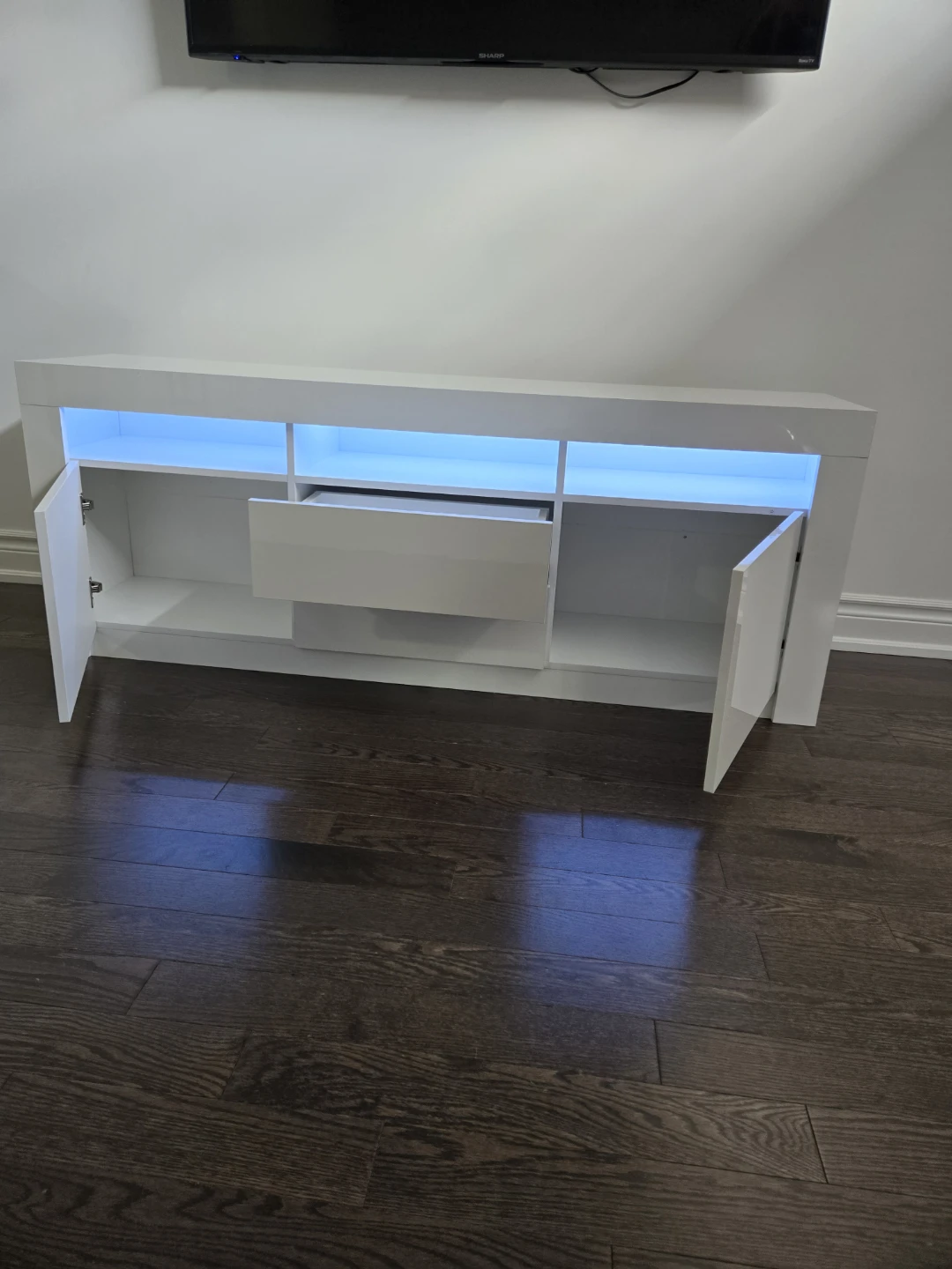 Warehouse sale new Media Console with LED Lights - photo 3