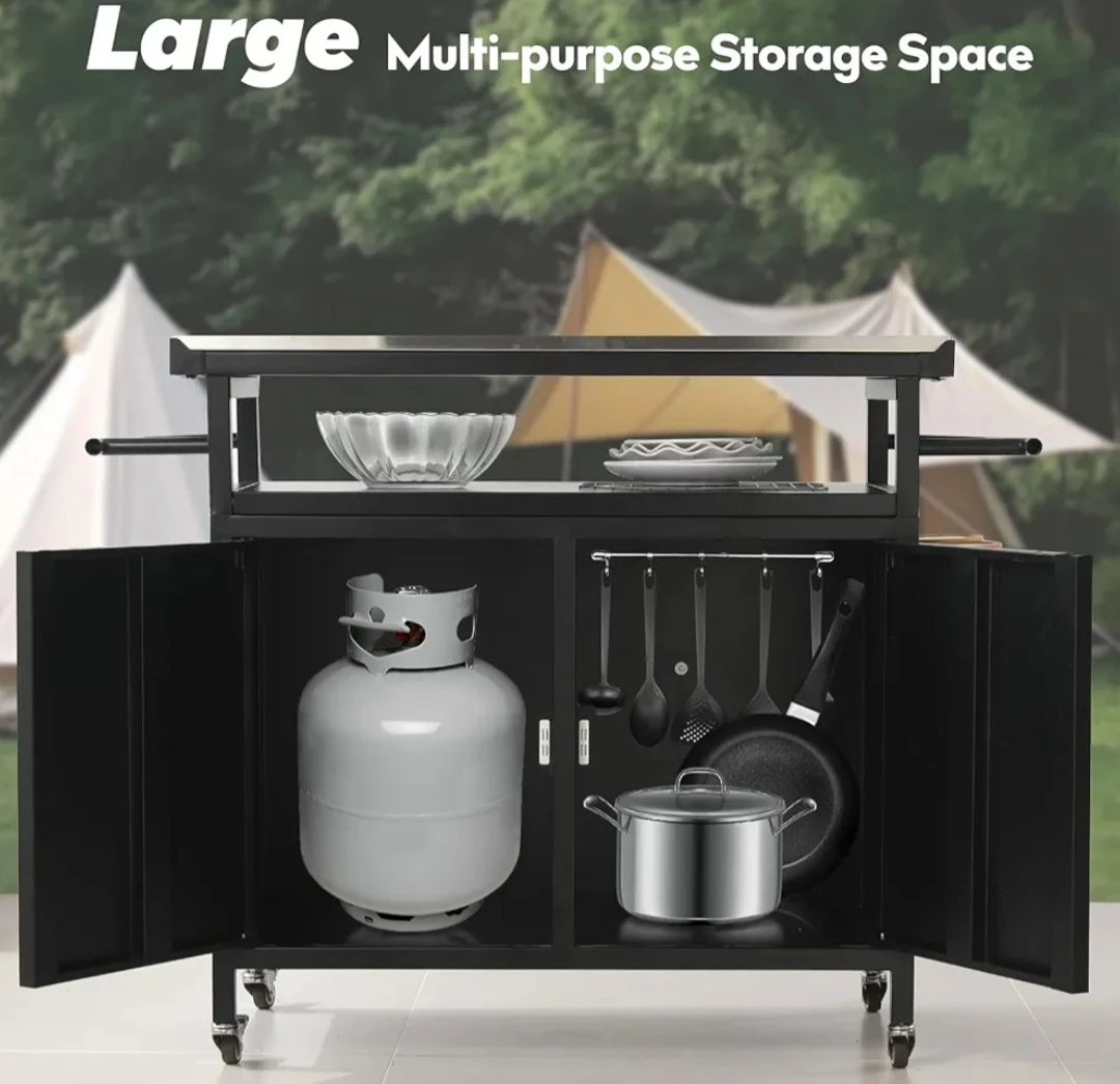 XL Rolling Bar Grill Cart - photo 3