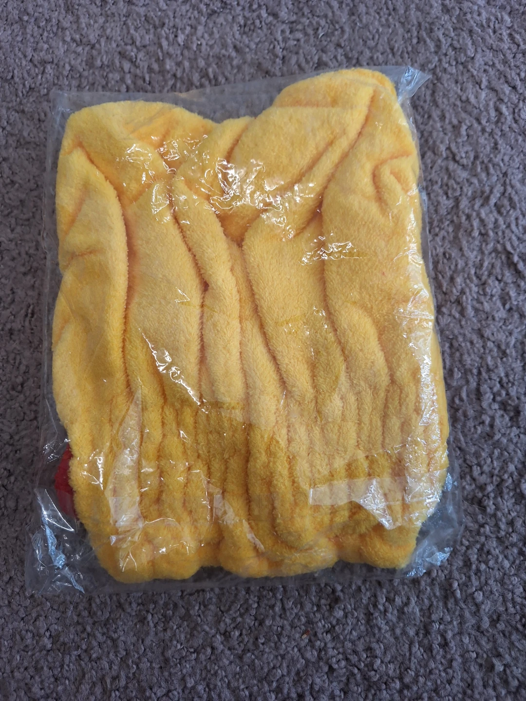 Yellow hair dry towel hot style with Red Bow - photo 2