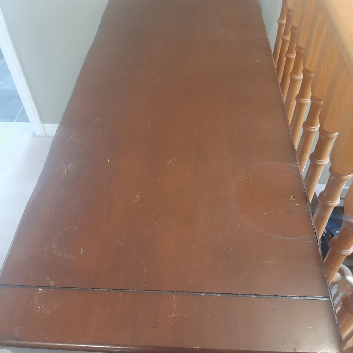 Brown Wooden Desk with Drawers - photo 5